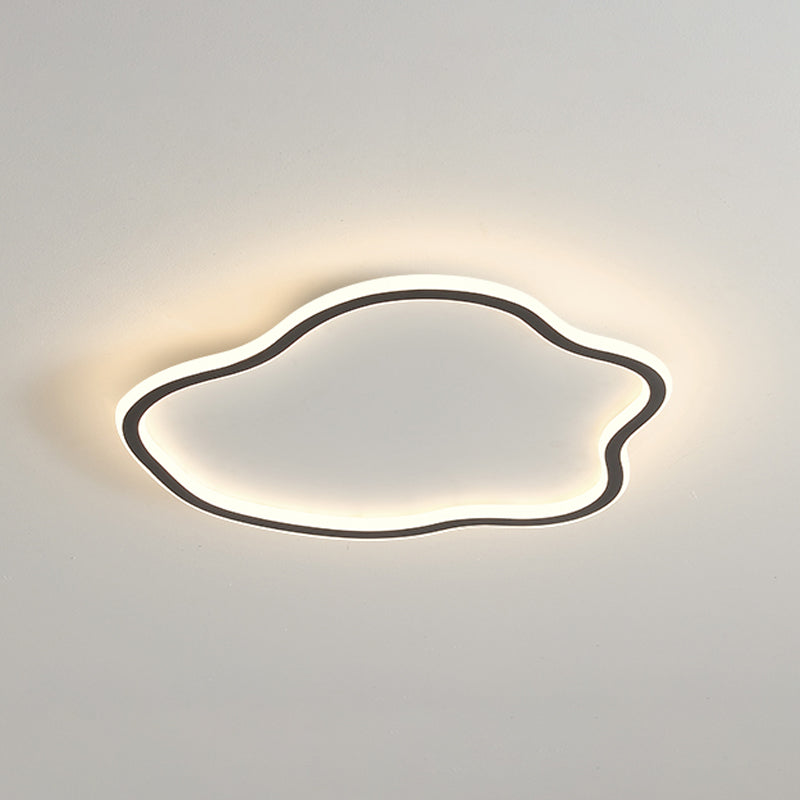 Plafonnier LED créatif moderne, luminaire de plafond en forme de nuage de fer avec abat-jour en acrylique