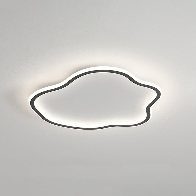 Plafonnier LED créatif moderne, luminaire de plafond en forme de nuage de fer avec abat-jour en acrylique