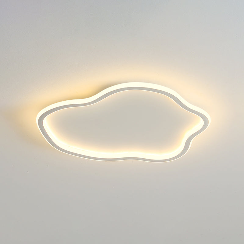 Plafonnier LED créatif moderne, luminaire de plafond en forme de nuage de fer avec abat-jour en acrylique
