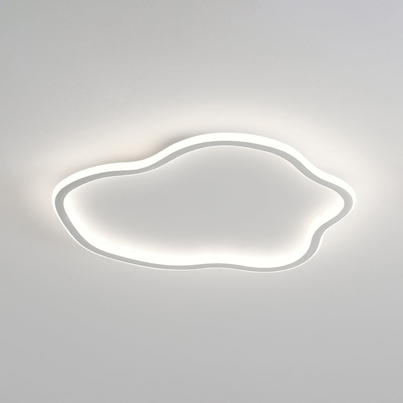 Plafonnier LED créatif moderne, luminaire de plafond en forme de nuage de fer avec abat-jour en acrylique