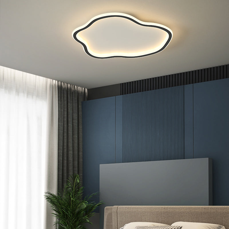 Plafonnier LED créatif moderne, luminaire de plafond en forme de nuage de fer avec abat-jour en acrylique