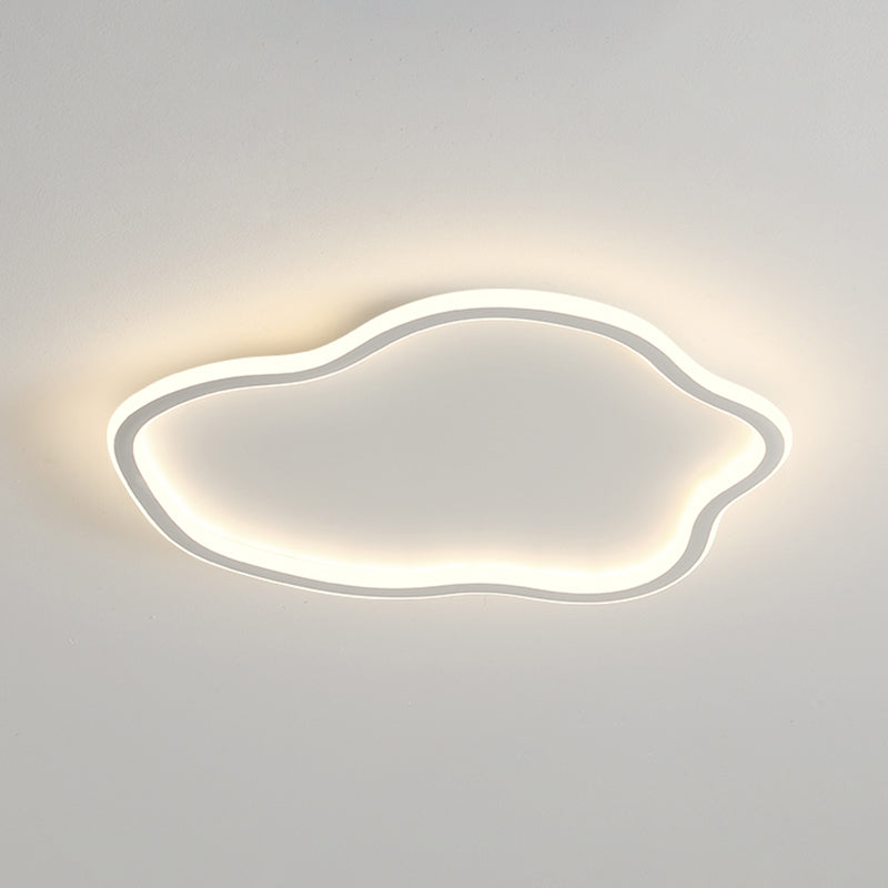 Plafonnier LED créatif moderne, luminaire de plafond en forme de nuage de fer avec abat-jour en acrylique