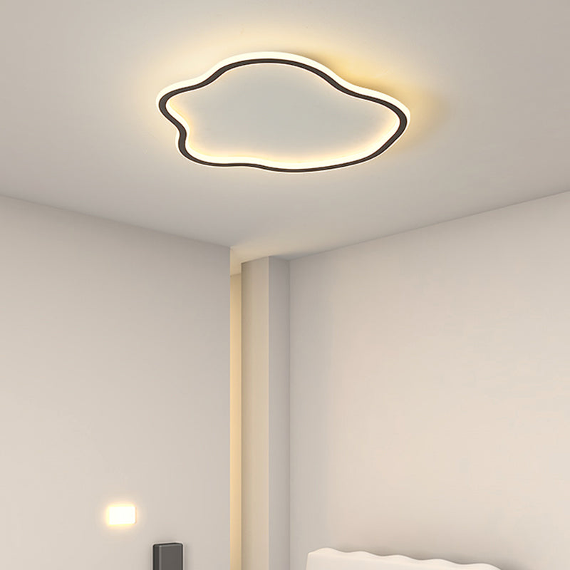 Plafonnier LED créatif moderne, luminaire de plafond en forme de nuage de fer avec abat-jour en acrylique