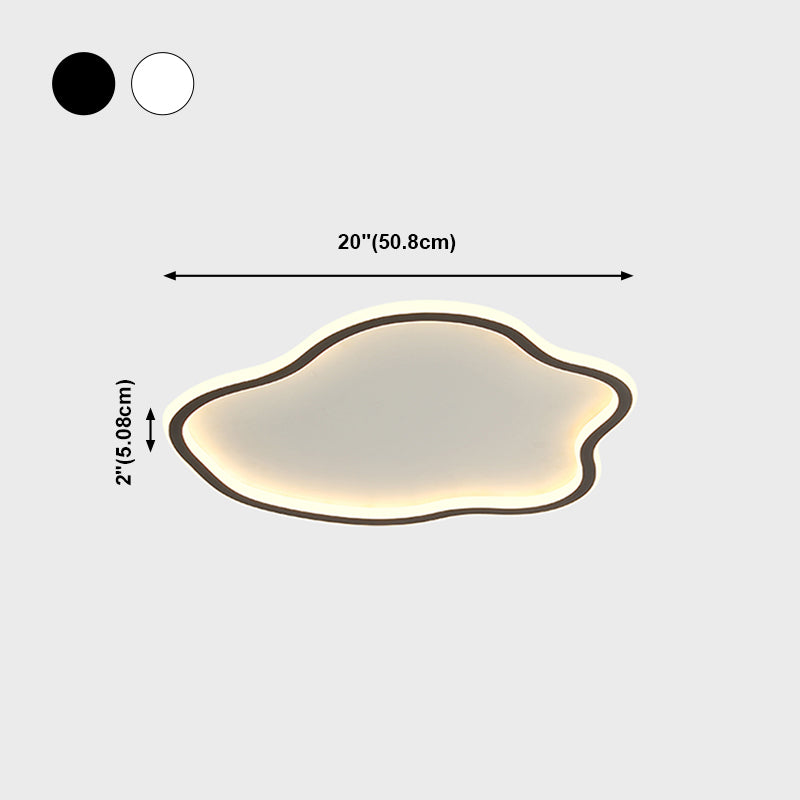 Plafonnier LED créatif moderne, luminaire de plafond en forme de nuage de fer avec abat-jour en acrylique