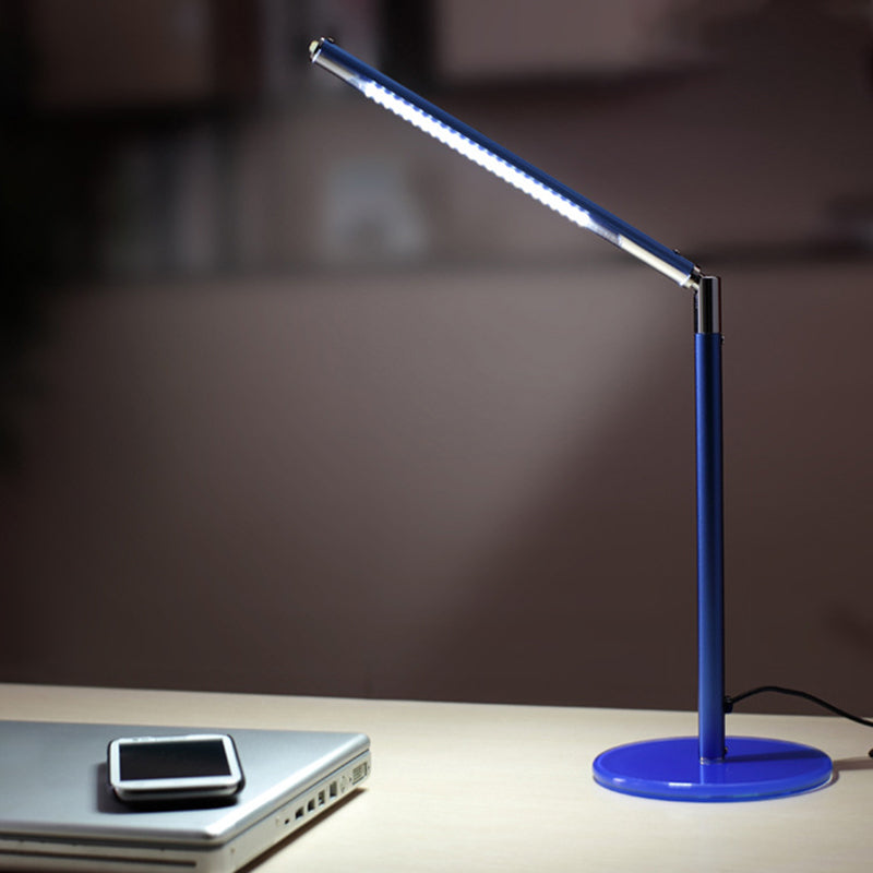 1 Light Light Linear Light Light da tavolo da notte in metallo contemporaneo per sala da studio