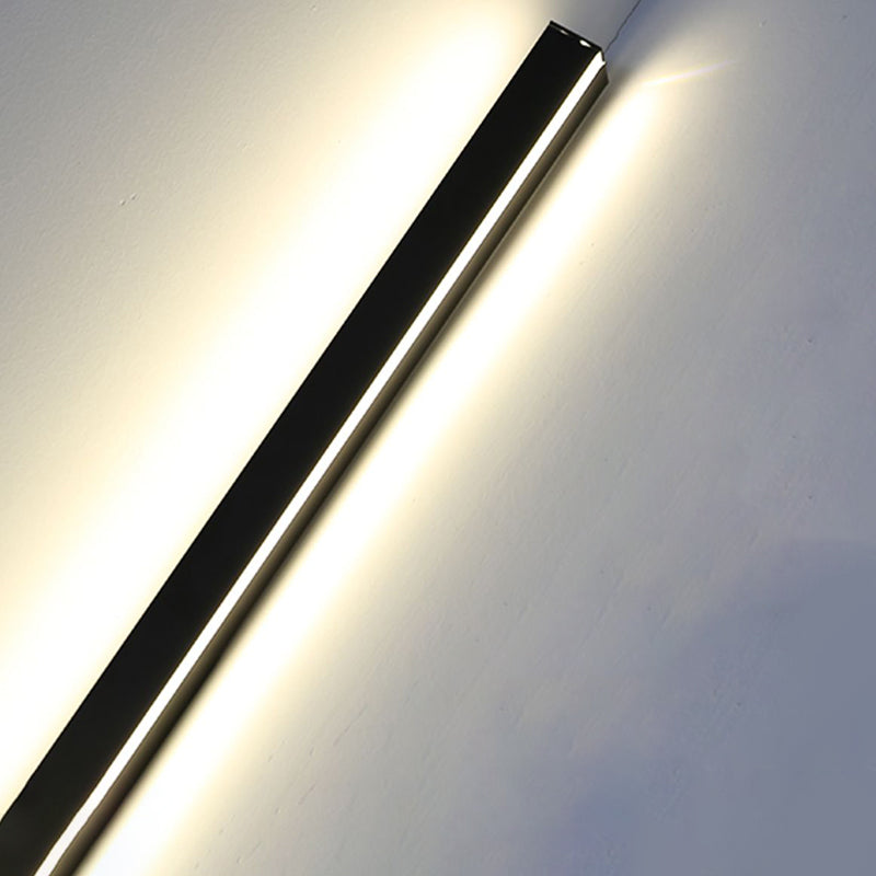 Iluminación de pared de sombra lineal de metal Moderna lámpara de luz de pared de 1 luz