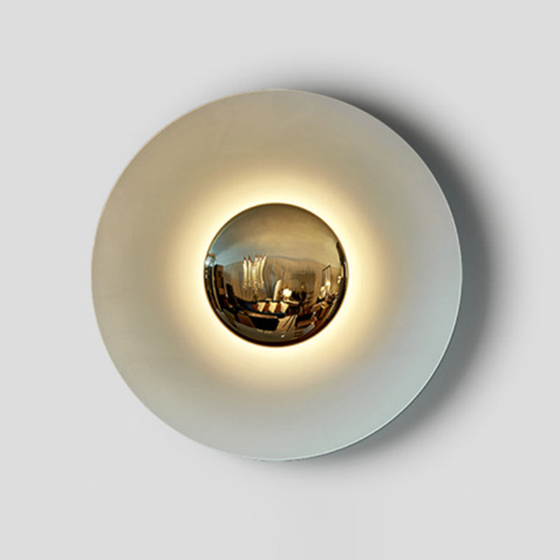 Luz de lámpara contemporánea de aro metal 1 luz LED MALED MALED MALED