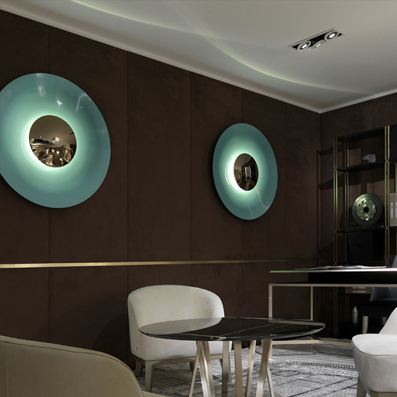 Luz de lámpara contemporánea de aro metal 1 luz LED MALED MALED MALED