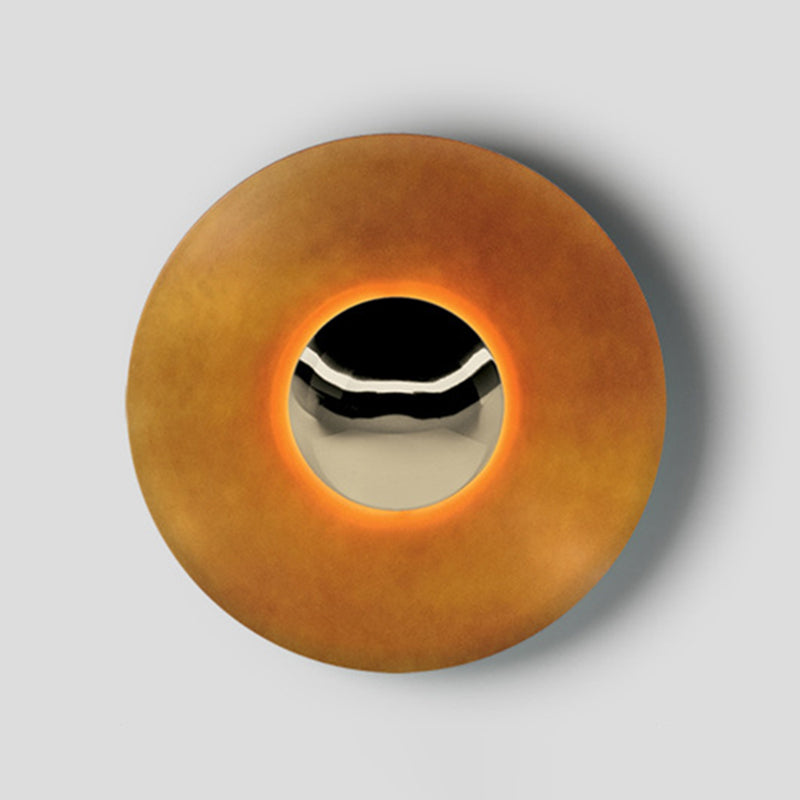 Luz de lámpara contemporánea de aro metal 1 luz LED MALED MALED MALED