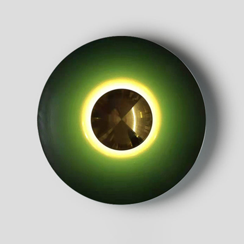 Luz de lámpara contemporánea de aro metal 1 luz LED MALED MALED MALED