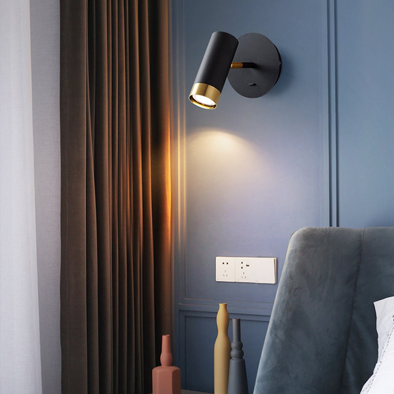 Éclair mural de lecture à demi-cylindre en métal