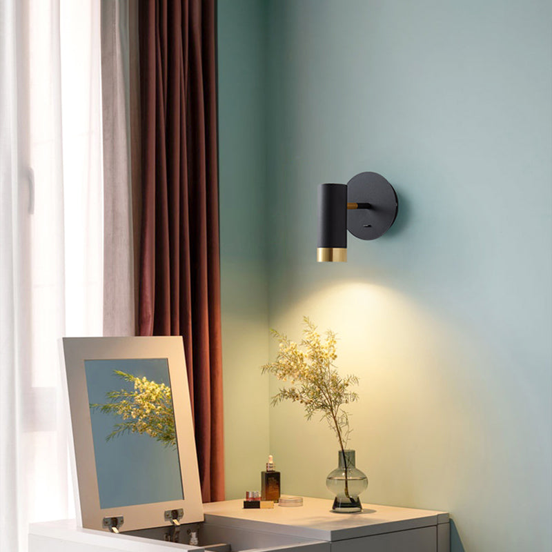 Éclair mural de lecture à demi-cylindre en métal