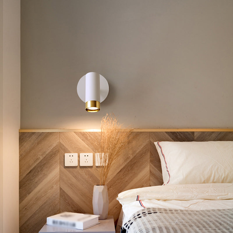 Éclair mural de lecture à demi-cylindre en métal