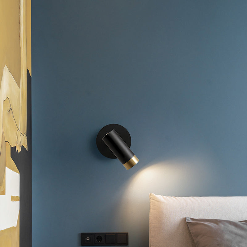 Éclair mural de lecture à demi-cylindre en métal