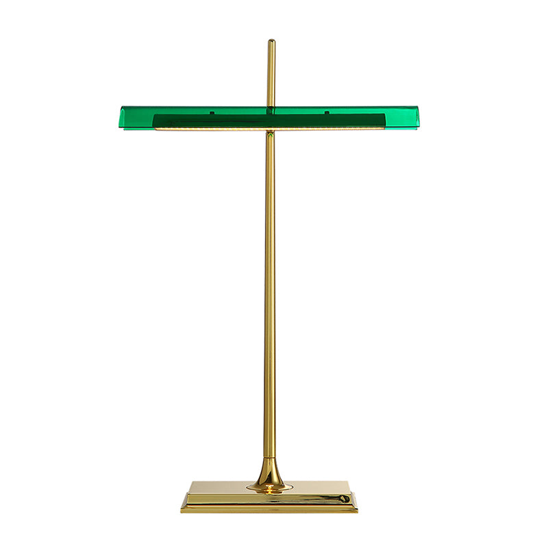 1 lampada da tavolo lineare leggera lampade da tavolo da notte in metallo contemporaneo per sala da studio