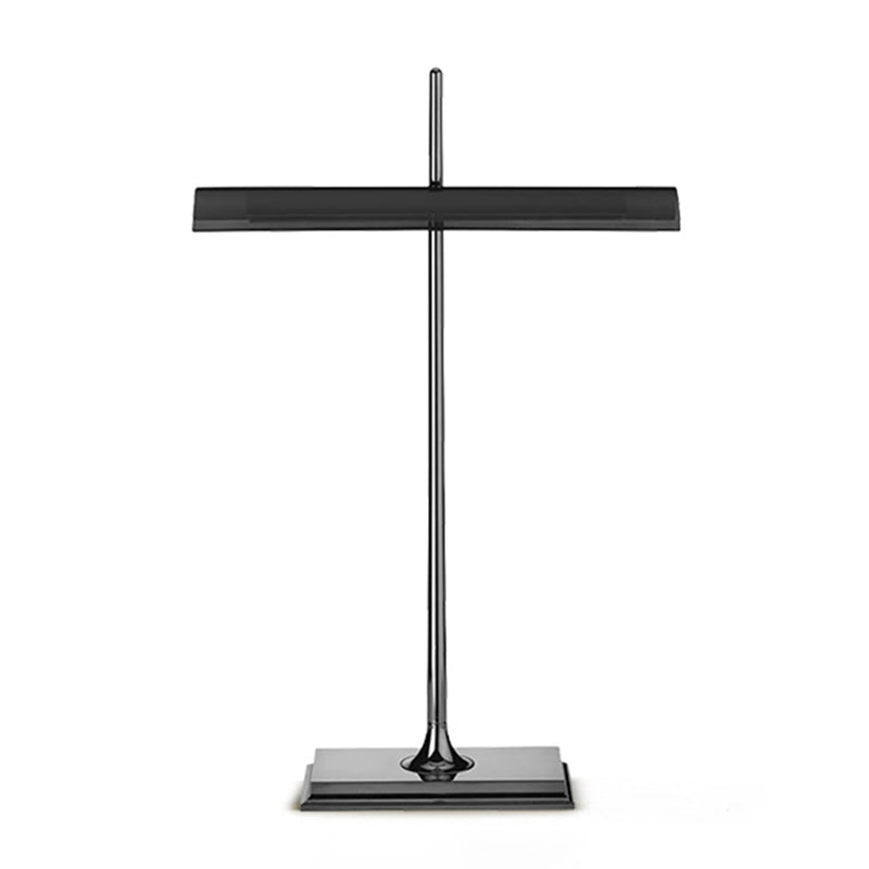 1 lampada da tavolo lineare leggera lampade da tavolo da notte in metallo contemporaneo per sala da studio