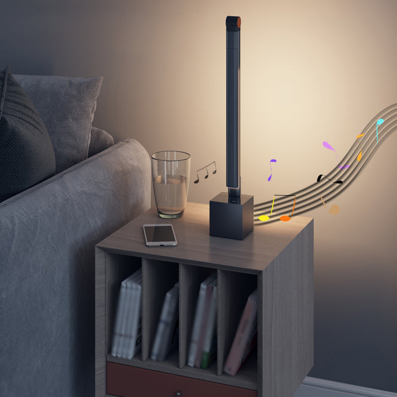 Lampada da tavolo da notte lineare stile moderno in metallo lampada da comodino singolo leggero in nero