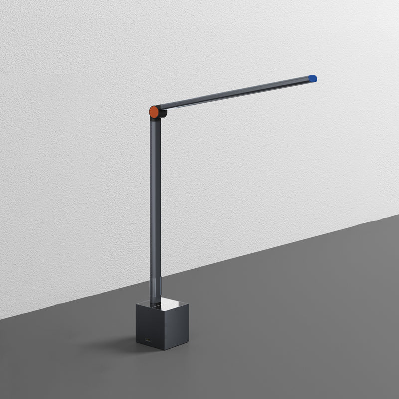 Lampada da tavolo da notte lineare stile moderno in metallo lampada da comodino singolo leggero in nero