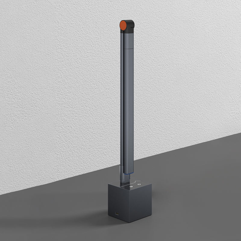 Lampada da tavolo da notte lineare stile moderno in metallo lampada da comodino singolo leggero in nero