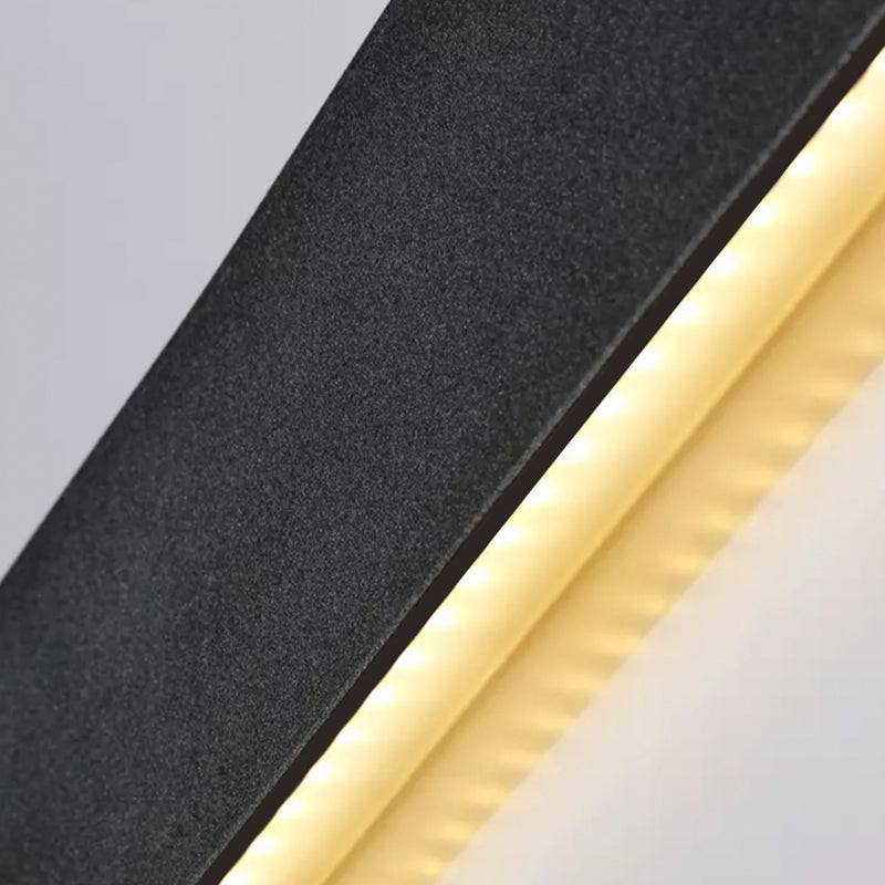 Éclair mural de nuance linéaire en métal style moderne à 1 lumière luminaire mural en noir en noir