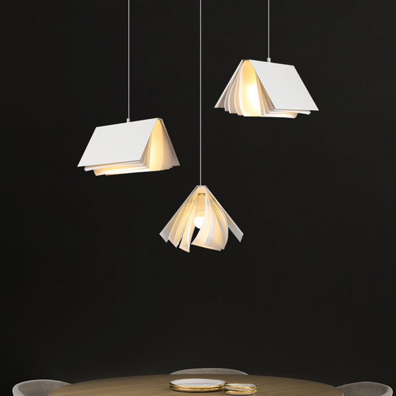 Accongo rettangolare illuminazione appesa Fabric di stile moderno 1 lampada a sospensione leggera per ristorante