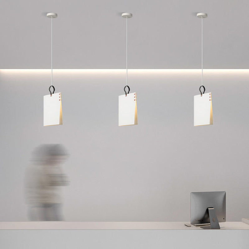 Accongo rettangolare illuminazione appesa Fabric di stile moderno 1 lampada a sospensione leggera per ristorante