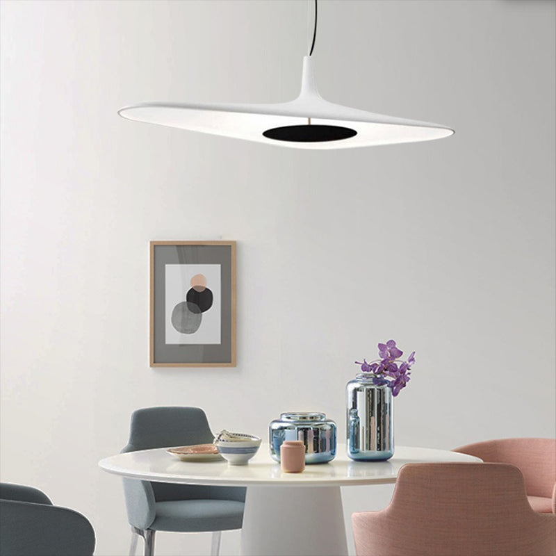 Moderne artistieke led hanglamp lichthars geometrische hangende lamp met ijzeren schaduw