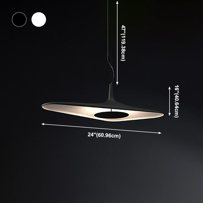 Moderne artistieke led hanglamp lichthars geometrische hangende lamp met ijzeren schaduw