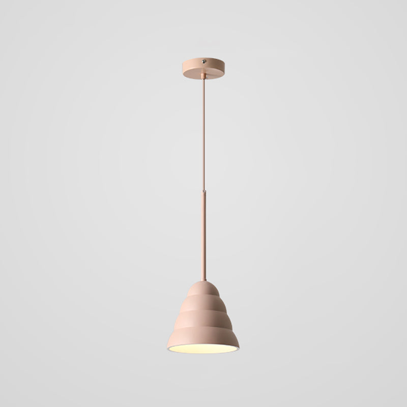 Unieke schaduw hangende verlichting moderne macaron -stijl hars 1 lichte hanglamp voor eetkamer