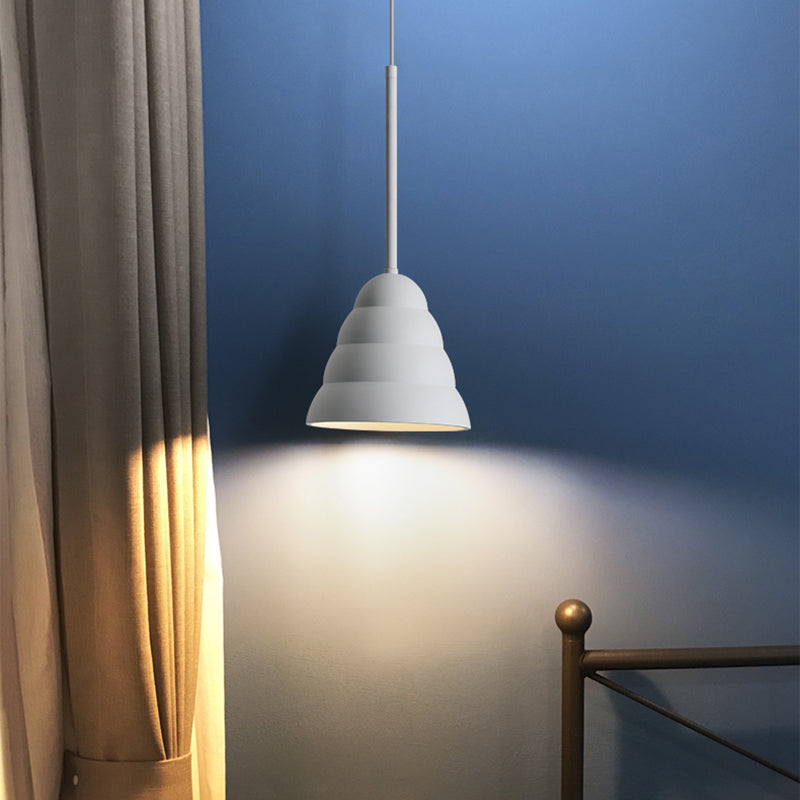 Unieke schaduw hangende verlichting moderne macaron -stijl hars 1 lichte hanglamp voor eetkamer