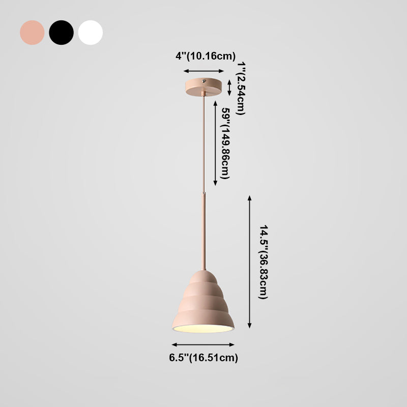 Unieke schaduw hangende verlichting moderne macaron -stijl hars 1 lichte hanglamp voor eetkamer