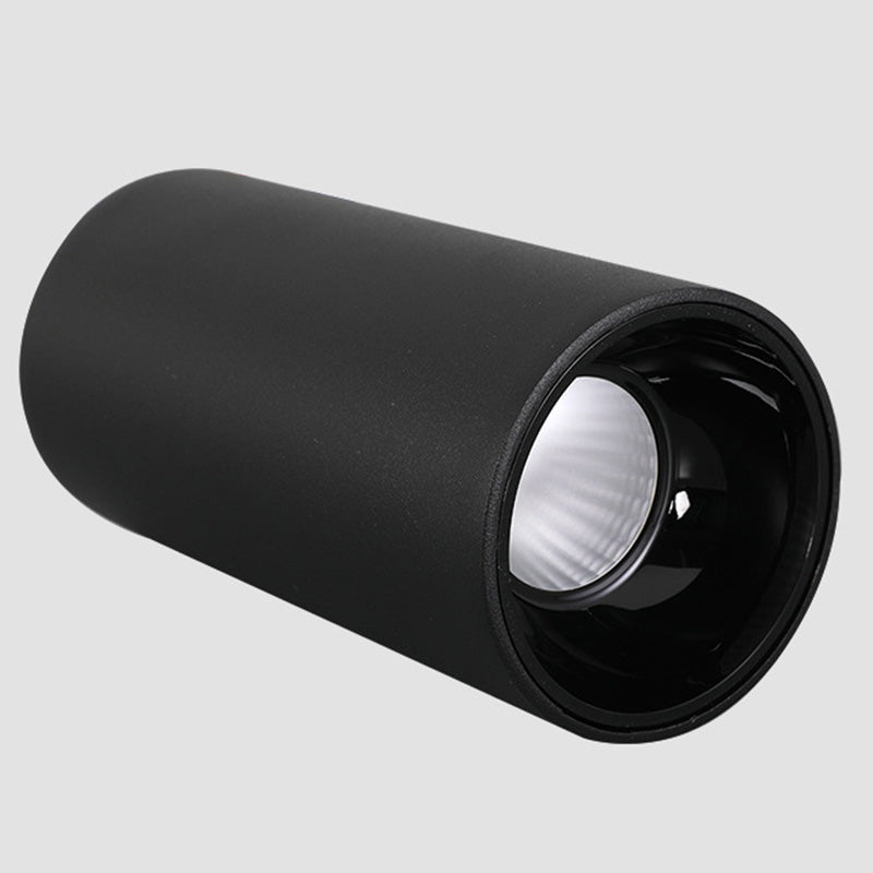 Cylinder Shape LED Ceiling Lamp Modern Aluminium 1 Light Flush Mount for Bedroom
