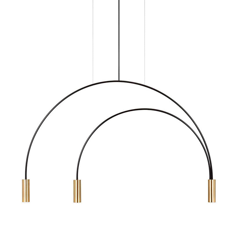 Simple Island Chandelier Lights Modern Style Cylinder Shape Metal Multi Light Pendant