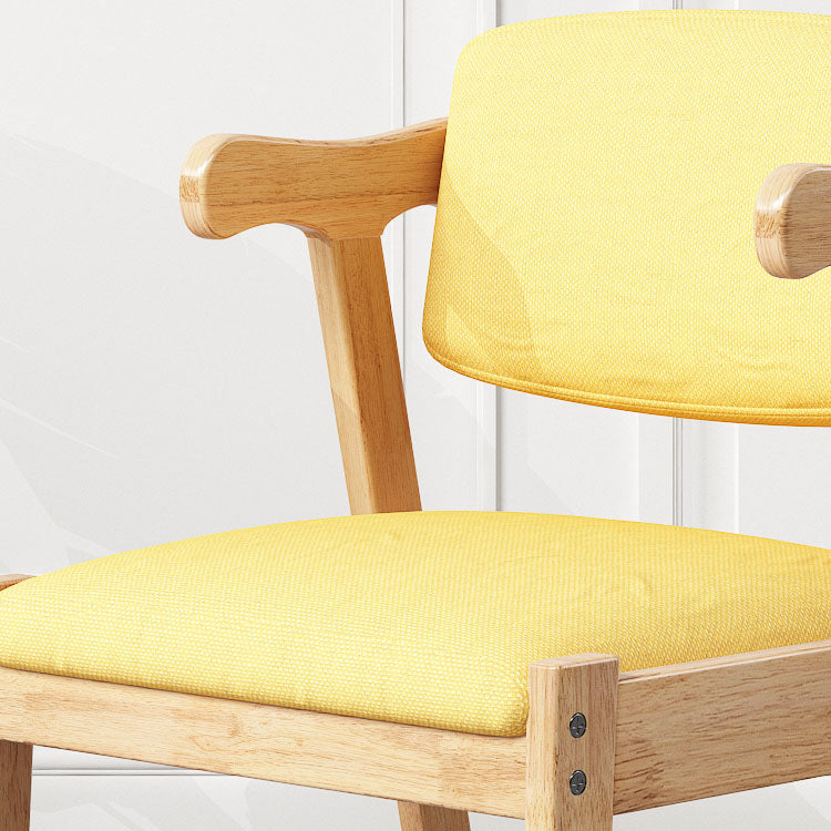 Silla de comedor de madera contemporánea con respaldo abierto, silla lateral de comedor