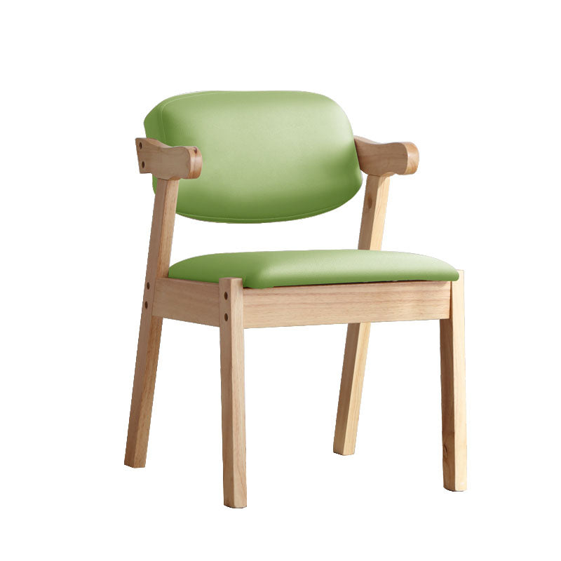 Silla de comedor de madera contemporánea con respaldo abierto, silla lateral de comedor