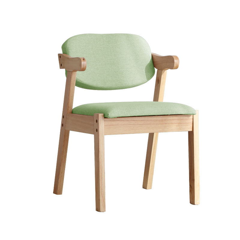 Chaise de salle à manger contemporaine en bois, chaise d'appoint simple à dossier ouvert
