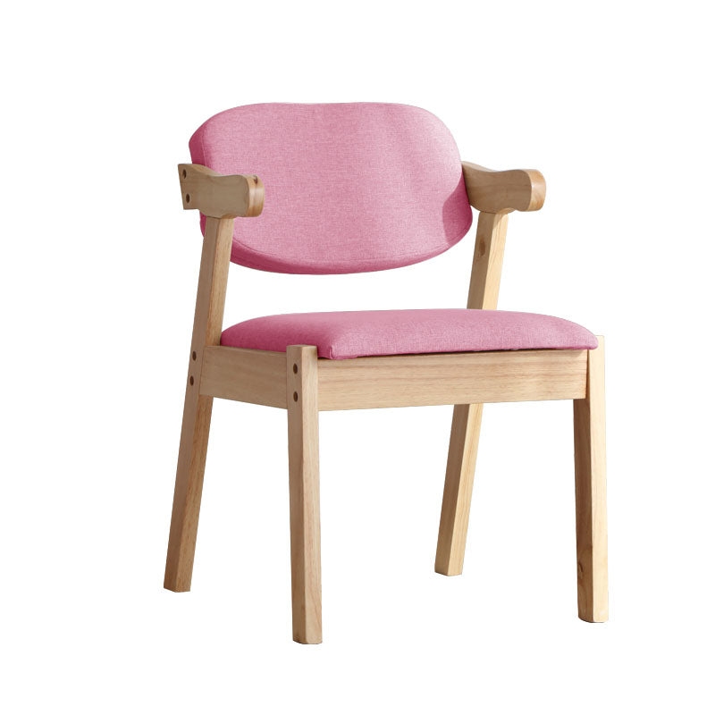Silla de comedor de madera contemporánea con respaldo abierto, silla lateral de comedor