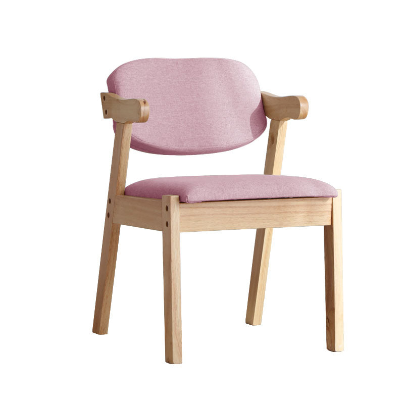 Chaise de salle à manger contemporaine en bois, chaise d'appoint simple à dossier ouvert