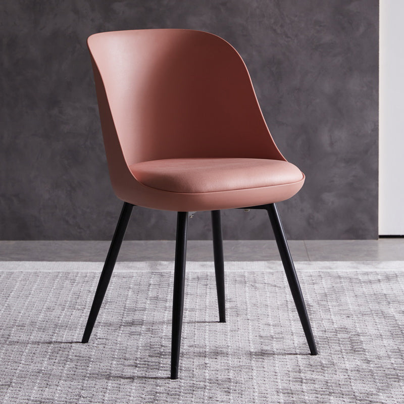 Les chaises de salle à manger industrielles en métal ont tapissé des chaises de salle à manger sans bras pour l'usage à la maison