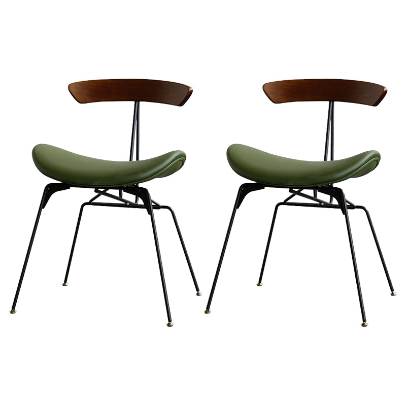 Silla lateral casera tapizada industrial con acabado mate, parte trasera abierta, sillas de comedor