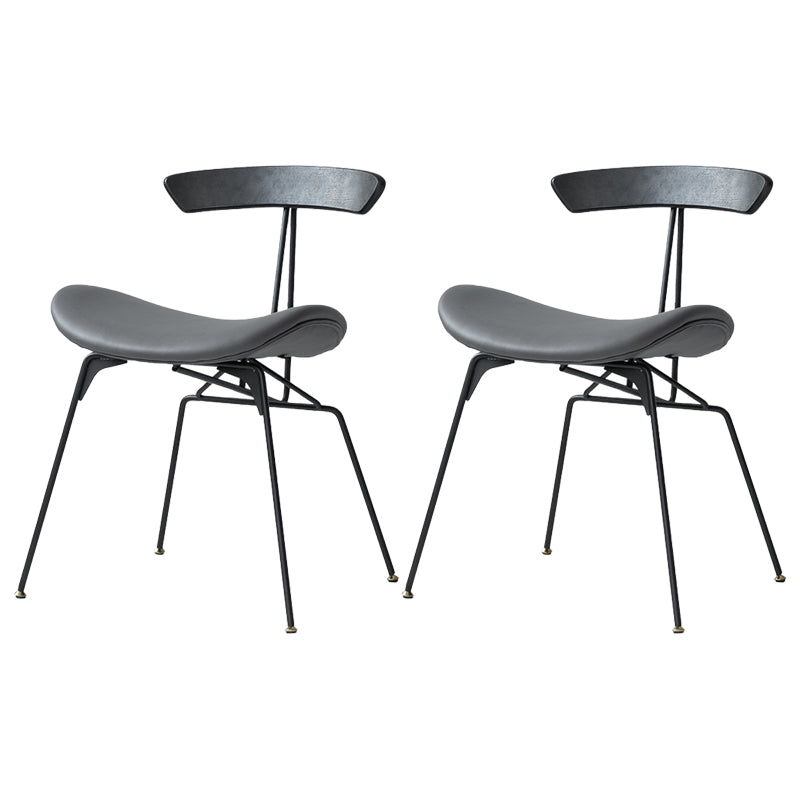 Silla lateral casera tapizada industrial con acabado mate, parte trasera abierta, sillas de comedor