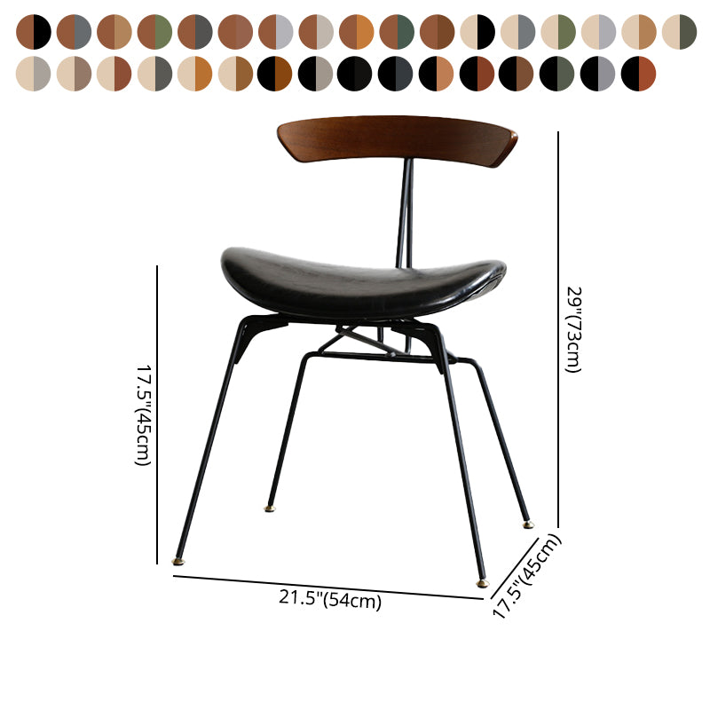 Silla lateral casera tapizada industrial con acabado mate, parte trasera abierta, sillas de comedor