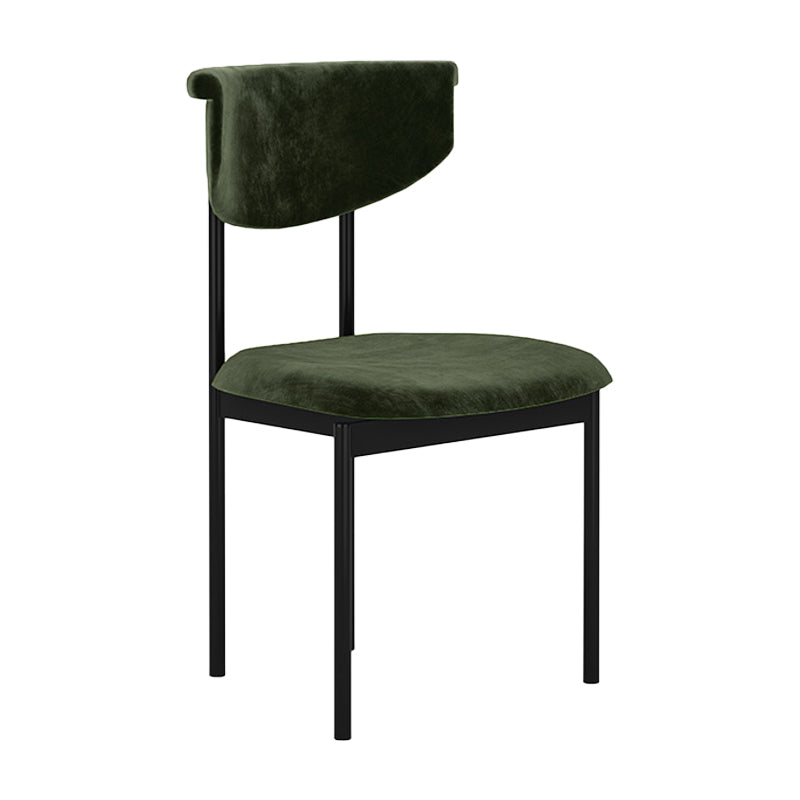 Ensemble de chaises en métal de style contemporain, chaises de cuisine de salle à manger à dos ouvert