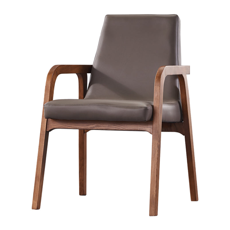 Chaise de cuisine en bois de frêne de Style traditionnel, avec bras arrière solide, chaise de salle à manger simple