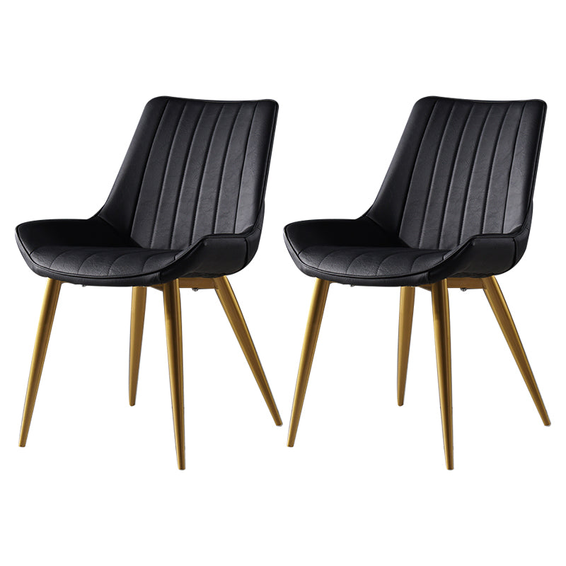 Metal Scandinavian Style Dining Chair Dining Room Armless Parsons Chair