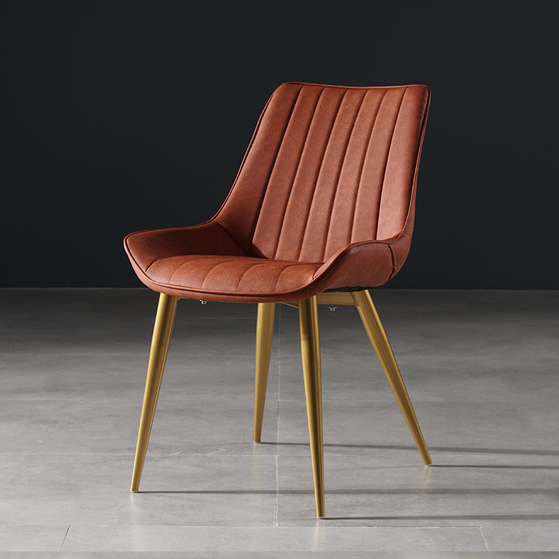 Metal Scandinavian Style Dining Chair Dining Room Armless Parsons Chair