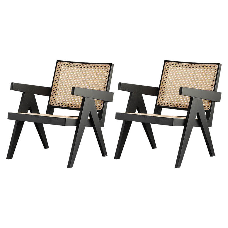 Silla de comedor de madera tradicional, sillón de comedor con respaldo de caña para uso doméstico