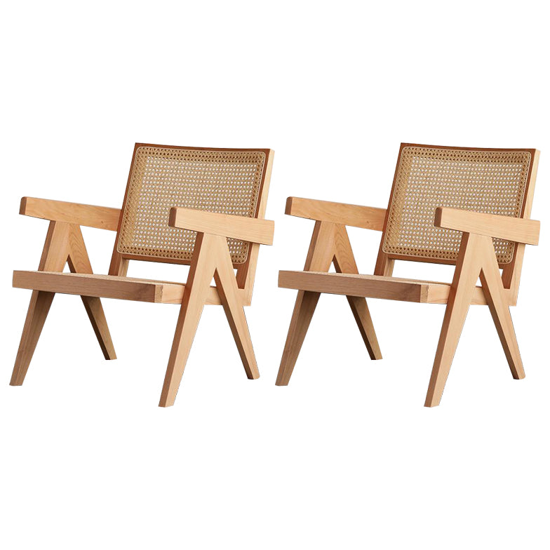 Silla de comedor de madera tradicional, sillón de comedor con respaldo de caña para uso doméstico