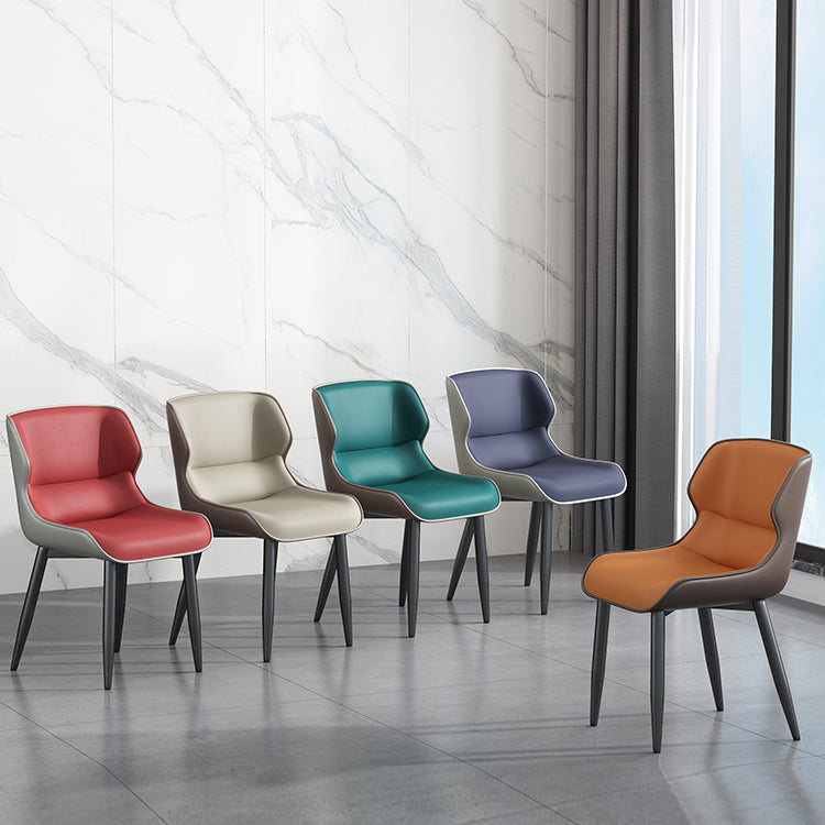 Juego de sillas de metal de estilo industrial, sillas laterales con respaldo lateral para cocina, comedor