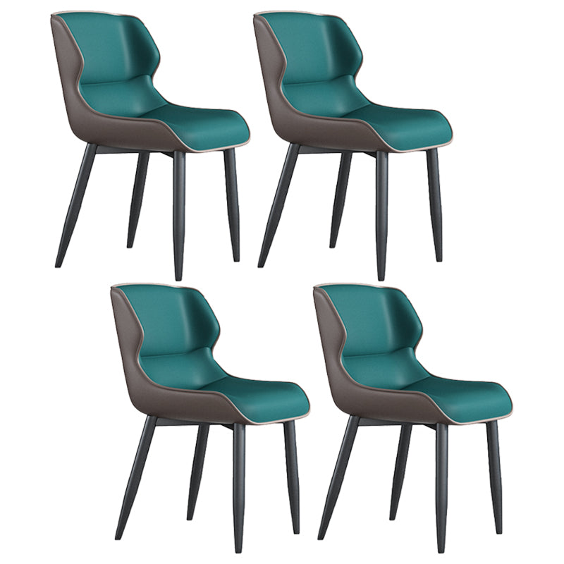 Juego de sillas de metal de estilo industrial, sillas laterales con respaldo lateral para cocina, comedor